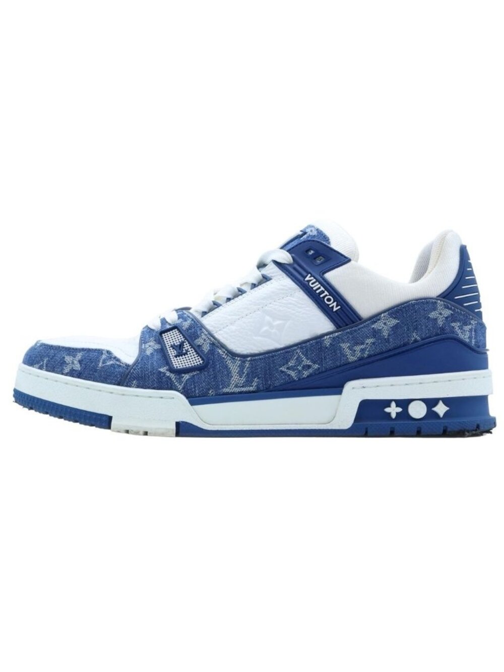 Louis Vuitton LV Trainers Monogram Denim Low-Top Sneakers Indigo White